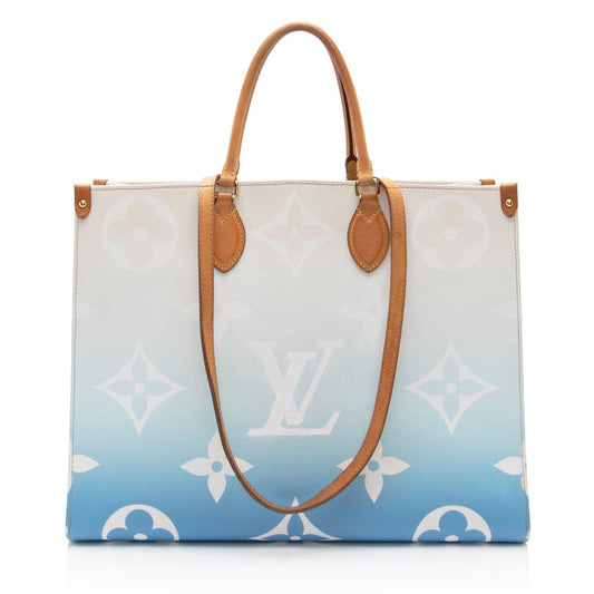 Louis Vuitton Giant Monogram Canvas By The Pool Onthego GM Tote (SHF-UOlul9)