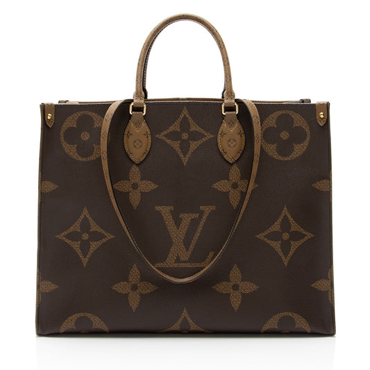 Louis Vuitton Giant Monogram Canvas Onthego GM Tote (SHF-FtrApE)