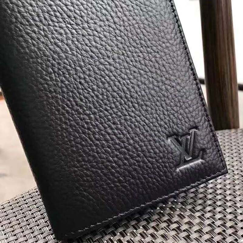 Louis Vuitton LV Unisex Alexandre Wallet in Taiga Leather-Black