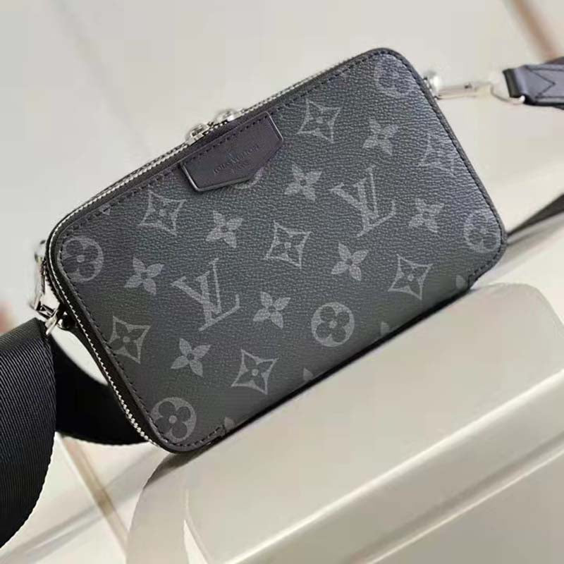 Louis Vuitton LV Unisex Alpha Wearable Wallet Monogram Eclipse Coated Canvas Cowhide