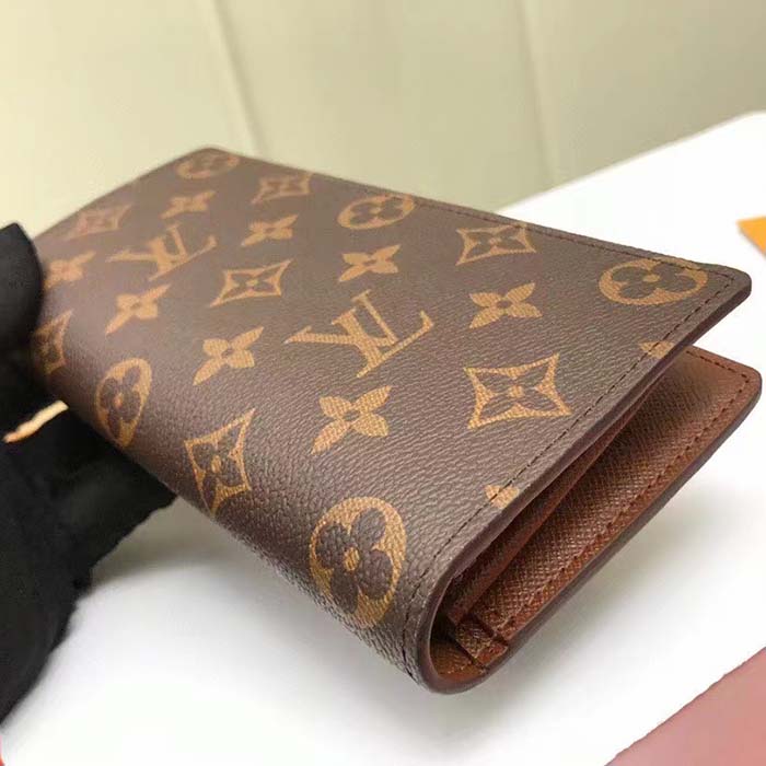 Louis Vuitton LV Unisex Brazza Wallet Brown Monogram Canvas