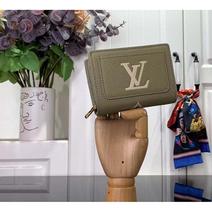 Louis Vuitton LV Unisex Cléa Wallet Cream Monogram Empreinte Embossed Supple Grained Cowhide Leather