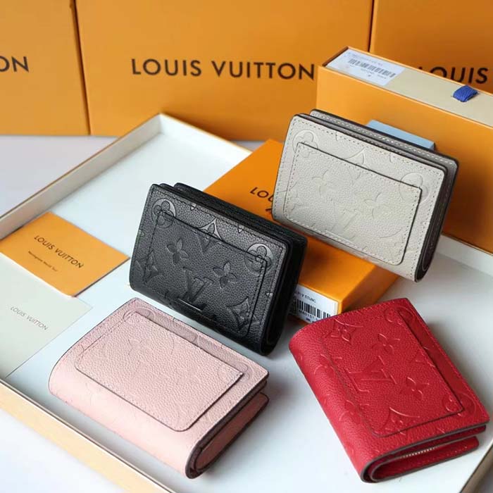 Louis Vuitton LV Unisex Cléa Wallet Tourterelle Beige Embossed Supple Grained Cowhide Leather