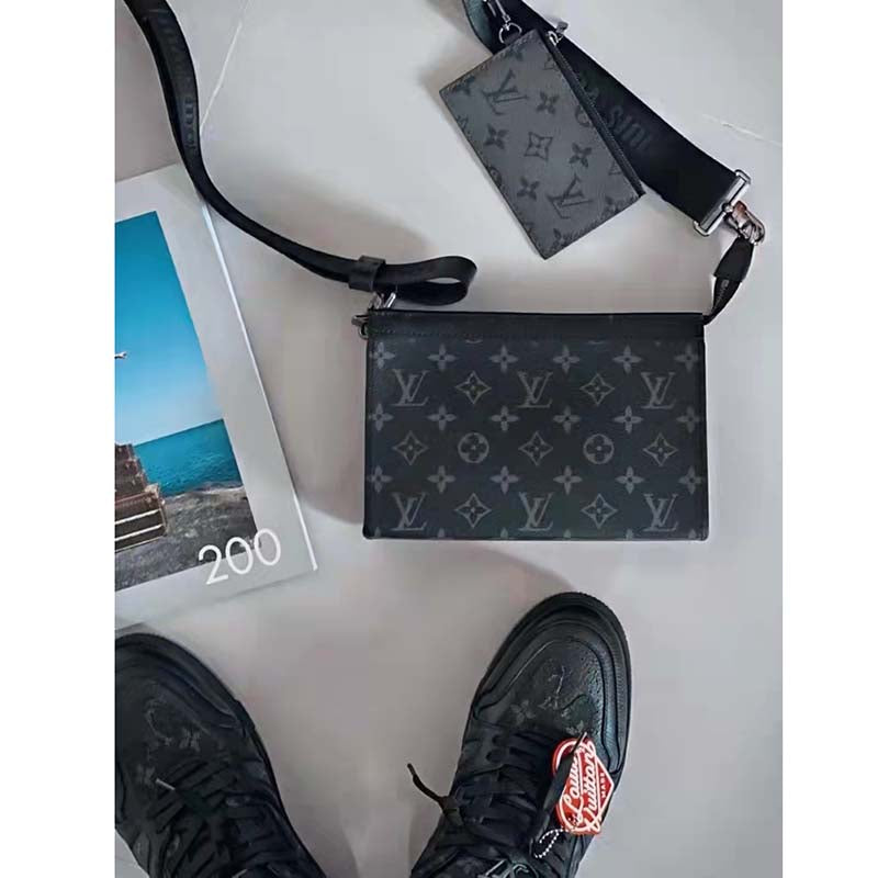 Louis Vuitton LV Unisex Gaston Wearable Wallet Monogram Eclipse Reverse Coated Canvas