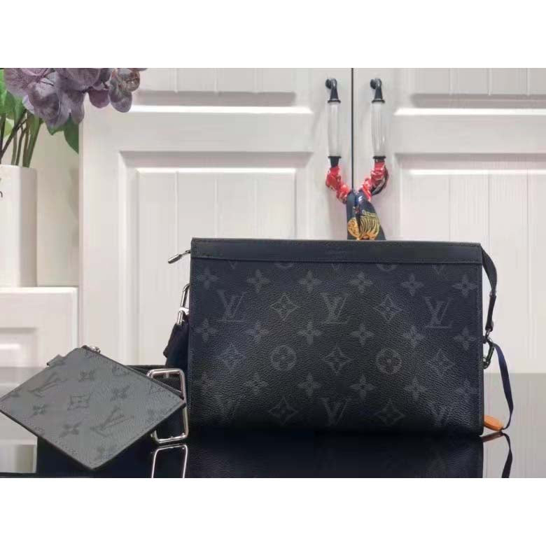 Louis Vuitton LV Unisex Gaston Wearable Wallet Monogram Eclipse Reverse Coated Canvas