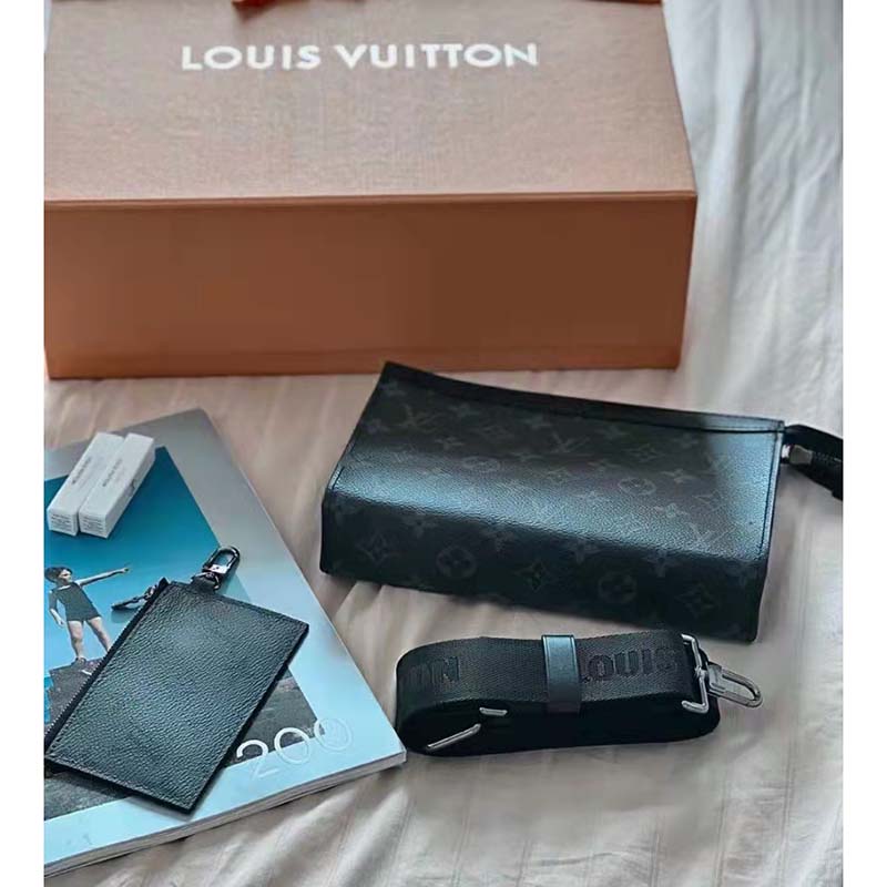 Louis Vuitton LV Unisex Gaston Wearable Wallet Monogram Eclipse Reverse Coated Canvas