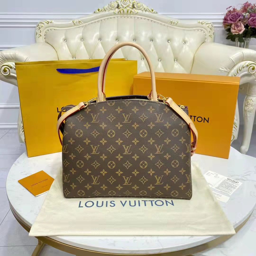 Louis Vuitton LV Unisex Grand Palais Tote Brown Monogram Coated Canvas