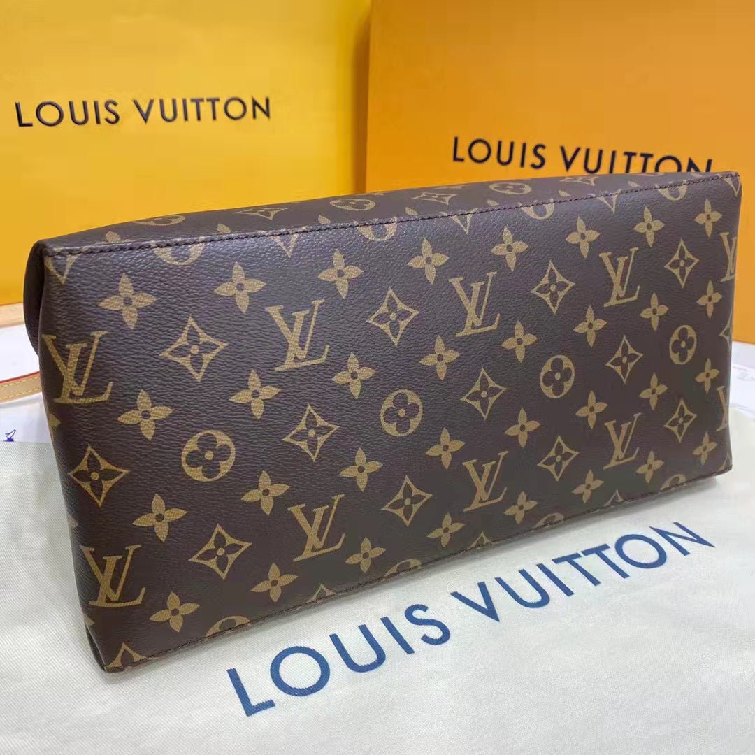 Louis Vuitton LV Unisex Grand Palais Tote Brown Monogram Coated Canvas