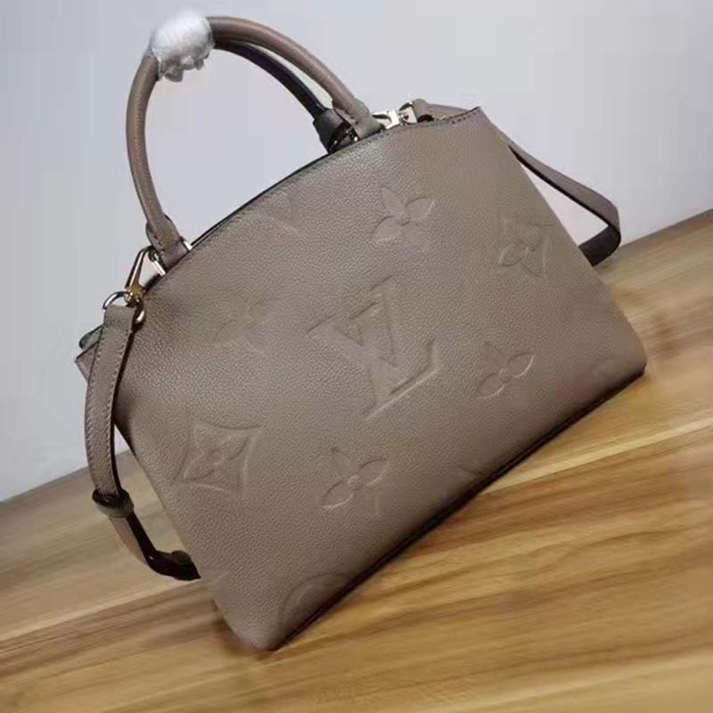 Louis Vuitton LV Unisex Grand Palais Tote Gray Monogram Embossed Grained Cowhide Leather