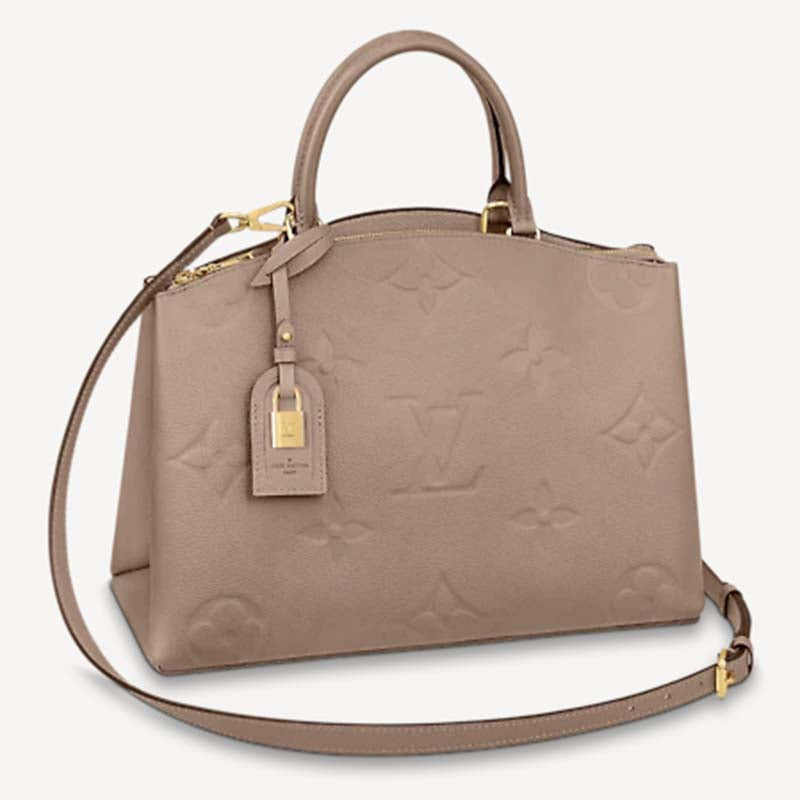 Louis Vuitton LV Unisex Grand Palais Tote Gray Monogram Embossed Grained Cowhide Leather