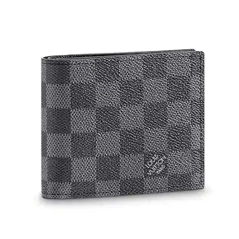 Louis Vuitton LV Unisex Marco Wallet Damier Graphite Coated Canvas