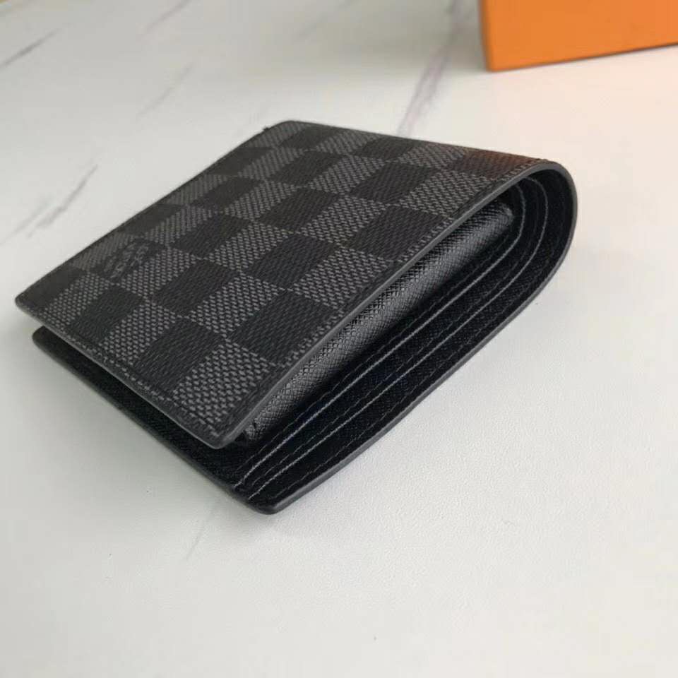 Louis Vuitton LV Unisex Marco Wallet Damier Graphite Coated Canvas