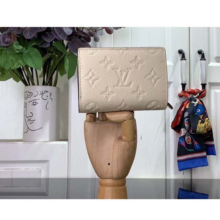 Louis Vuitton LV Unisex Métis Compact Wallet Crème Beige Monogram Empreinte Embossed Supple Grained Cowhide Leather