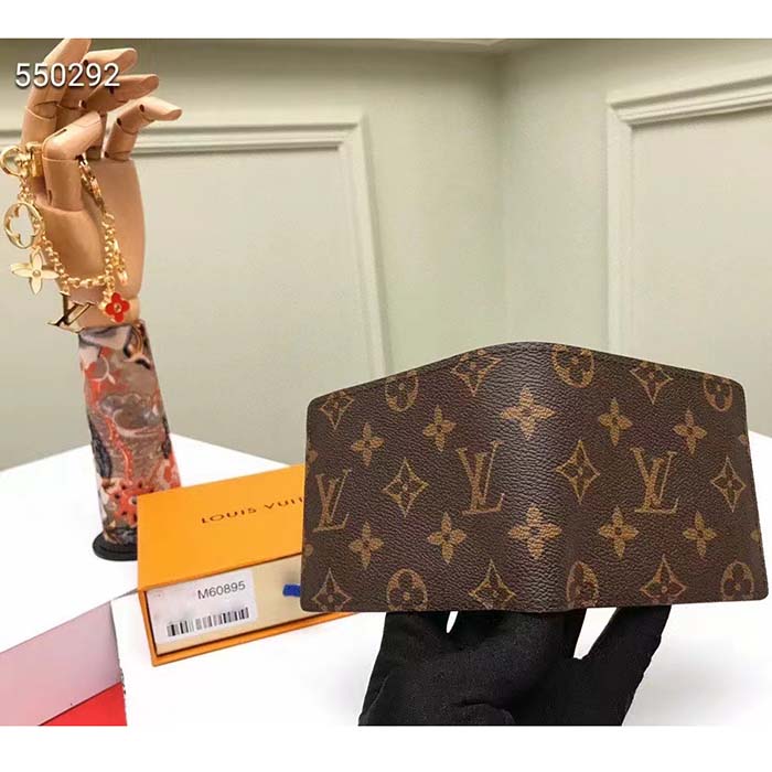 Louis Vuitton LV Unisex Multiple Wallet Coated Canvas Cowhide Leather Canvas Lining