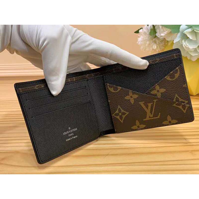 Louis Vuitton LV Unisex Multiple Wallet Monogram Macassar Coated Canvas