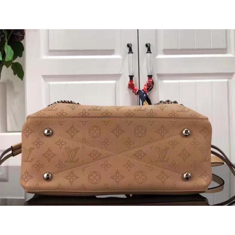 Louis Vuitton LV Women Bella Tote Arizona Brown Mahina Perforated Calfskin Calf