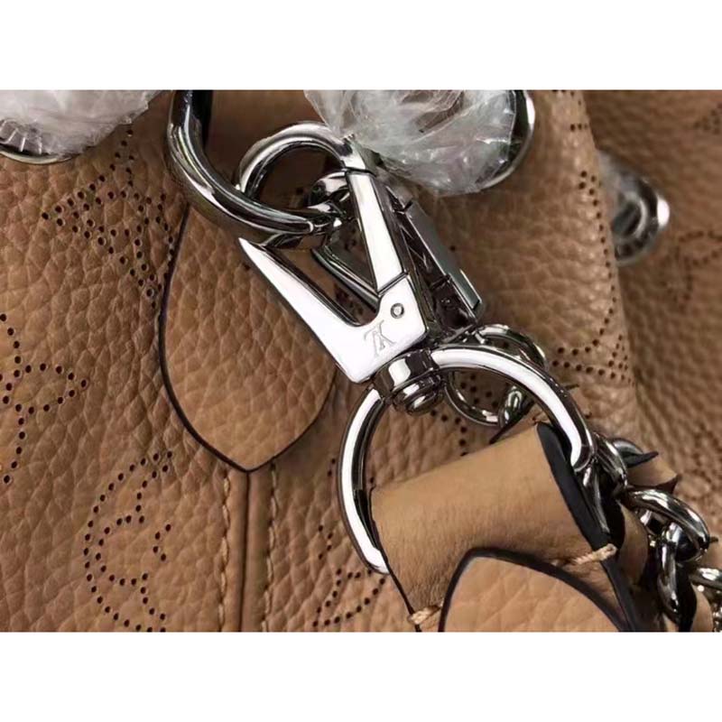 Louis Vuitton LV Women Bella Tote Arizona Brown Mahina Perforated Calfskin Calf