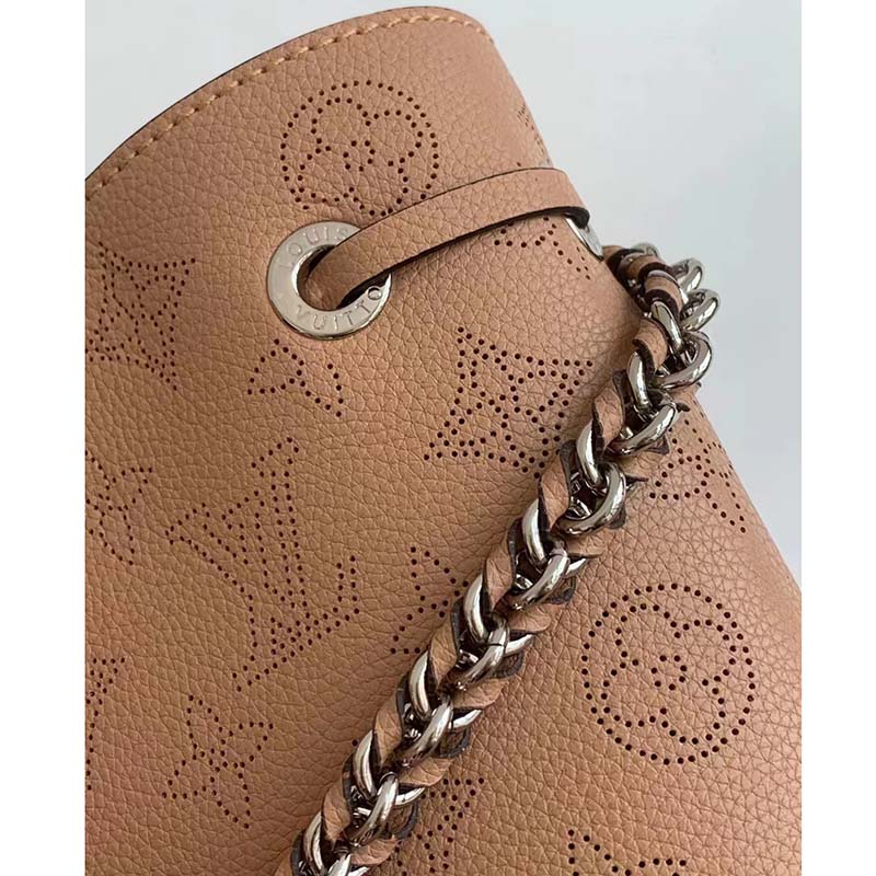 Louis Vuitton LV Women Bella Tote Brown Mahina Perforated Calfskin