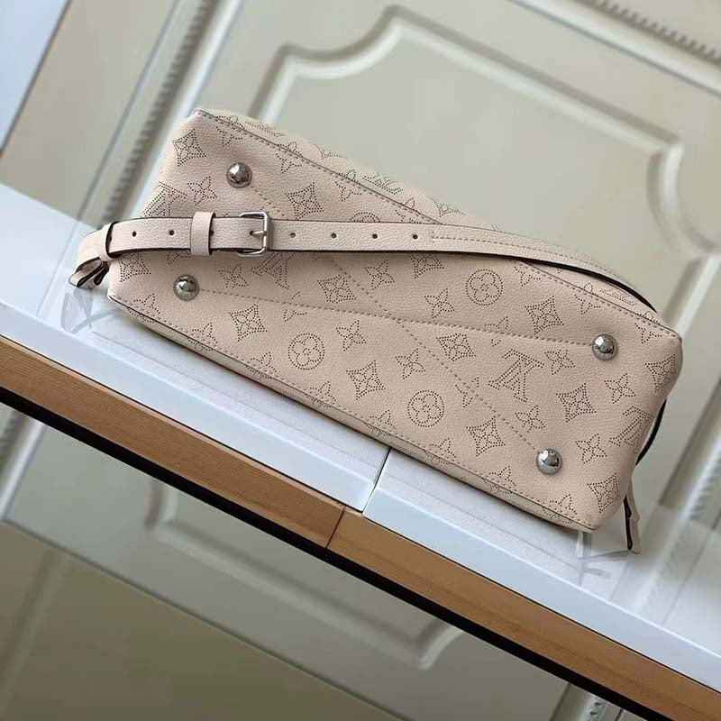 Louis Vuitton LV Women Bella Tote Crème Beige Mahina Perforated Calfskin