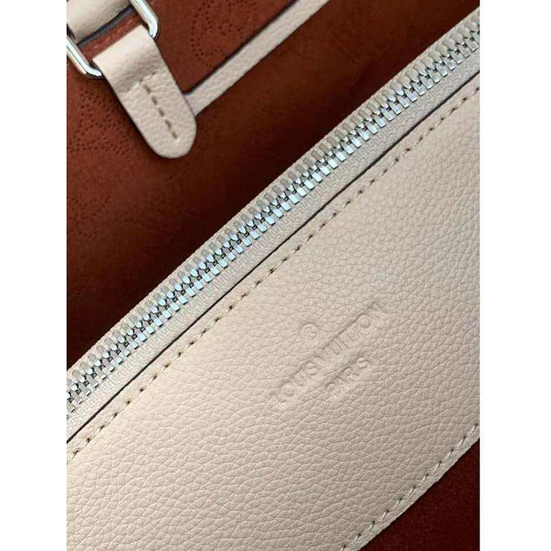 Louis Vuitton LV Women Bella Tote Crème Beige Mahina Perforated Calfskin