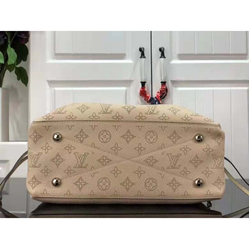 Louis Vuitton LV Women Bella Tote Crème Beige Mahina Perforated Calfskin Calf