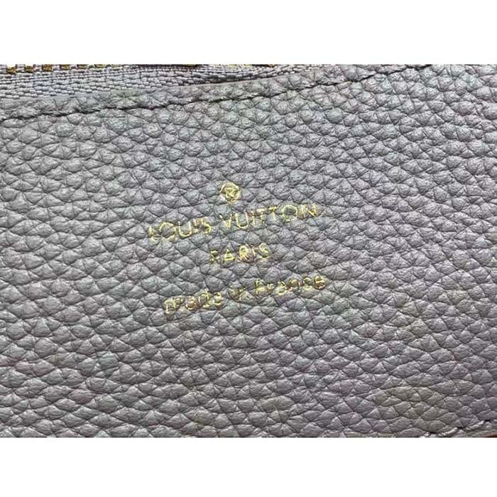 Louis Vuitton LV Women Bella Tote Gray Mahina Perforated Calfskin Leather