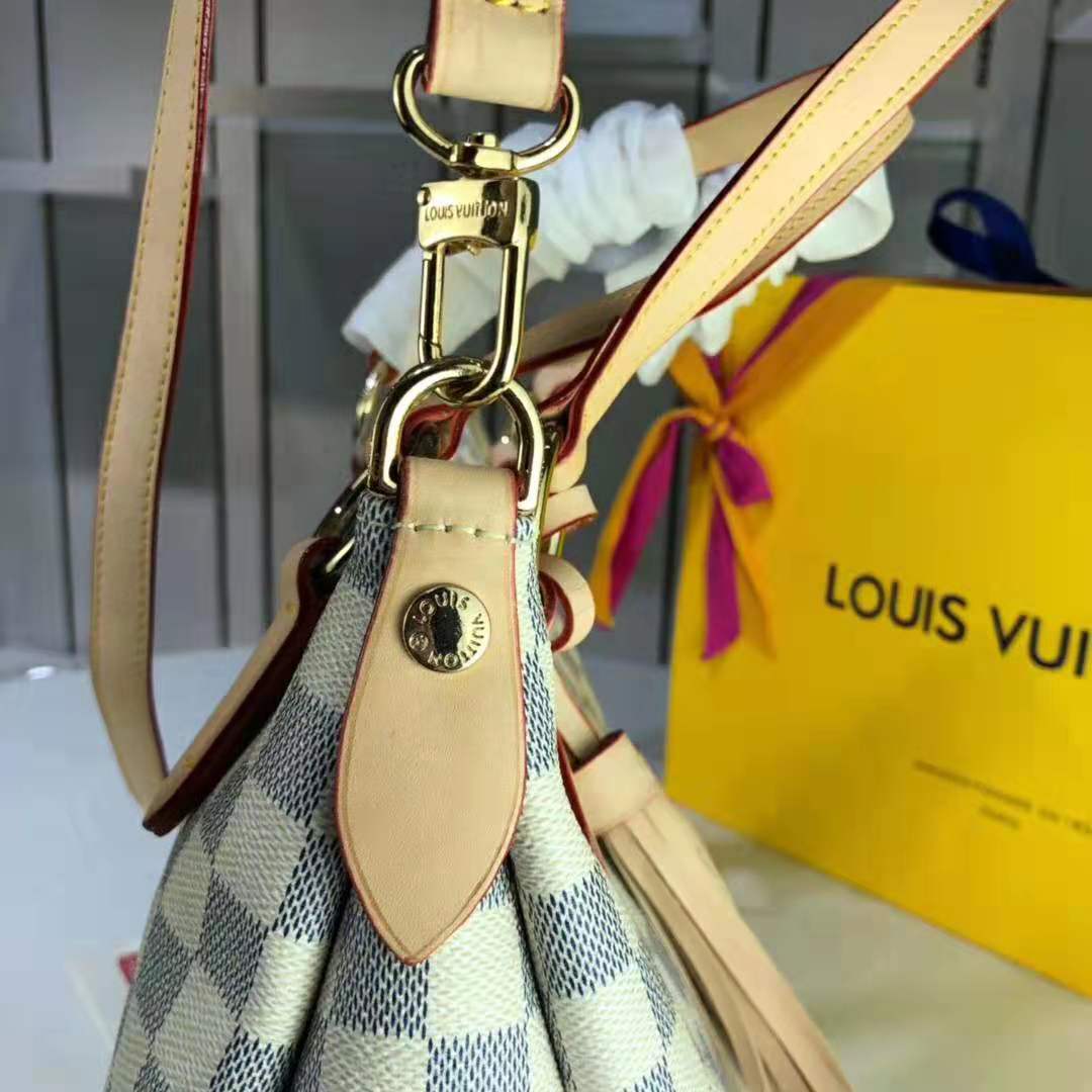 Louis Vuitton LV Women Lymington Zipped Tote in Damier Azur Coated Canvas