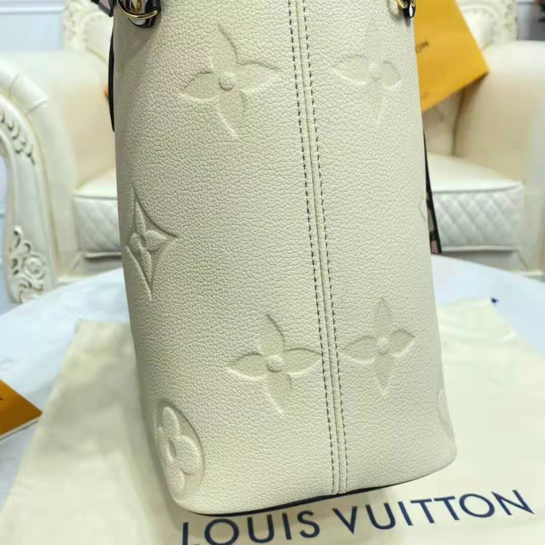 Louis Vuitton LV Women Neverfull MM Tote Bag Wild at Heart Cream Embossed Supple Grained Cowhide