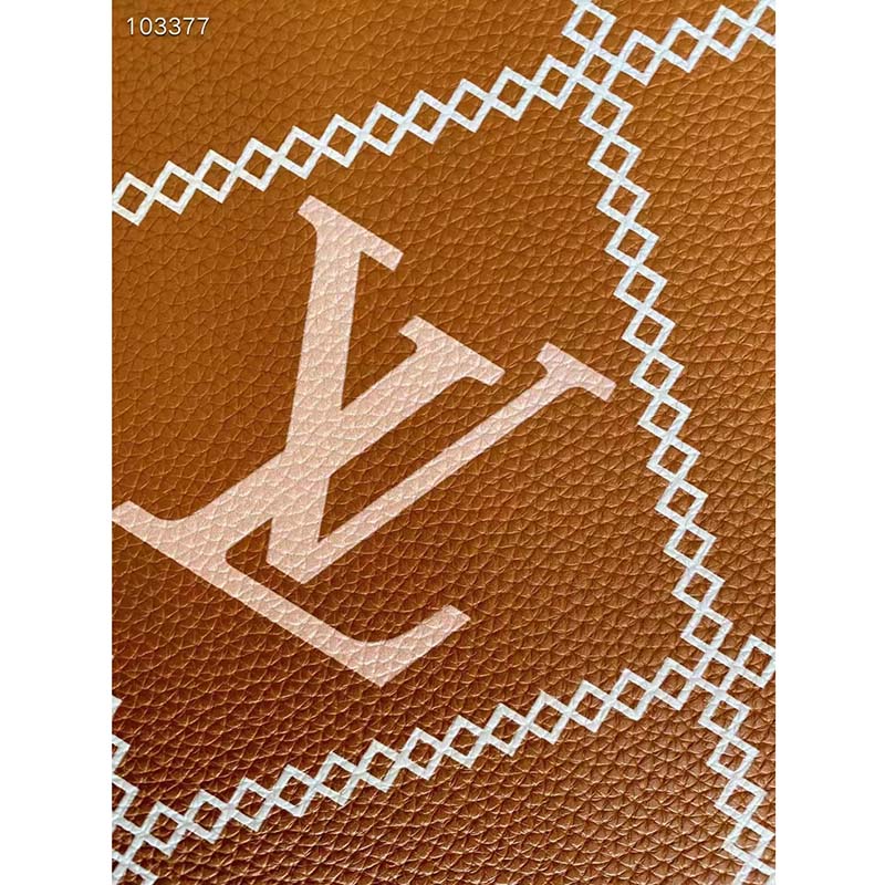 Louis Vuitton LV Women OnTheGo MM Tote Bag Arizona Embossed Supple Grained Cowhide