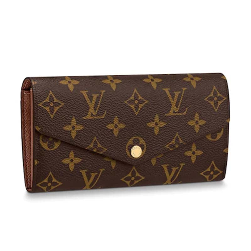 Louis Vuitton LV Women Sarah Wallet Monogram Coated Canvas-Brown