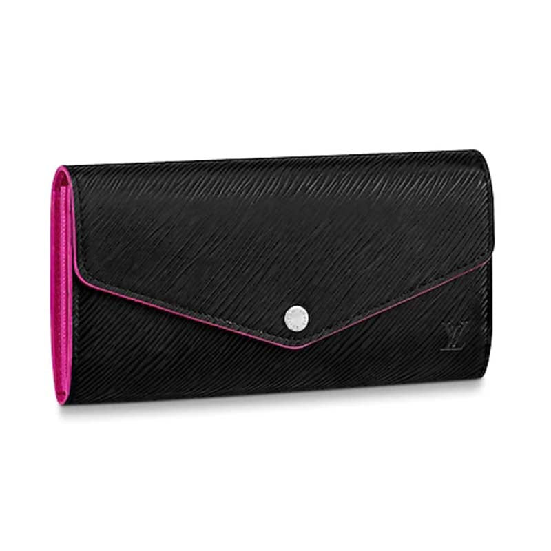 Louis Vuitton LV Women Sarah Wallet in Epi Leather-Black