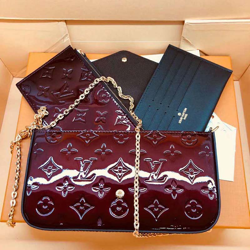 Louis Vuitton LV Women Sarah Wallet in Monogram Vernis Patent Calf