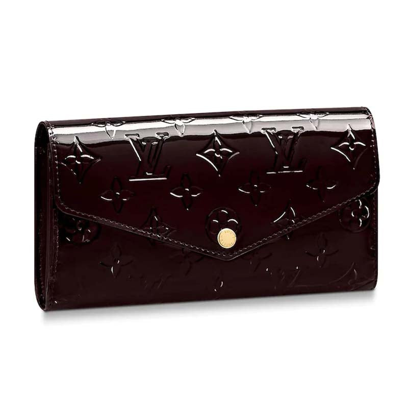 Louis Vuitton LV Women Sarah Wallet in Monogram Vernis Patent Calf