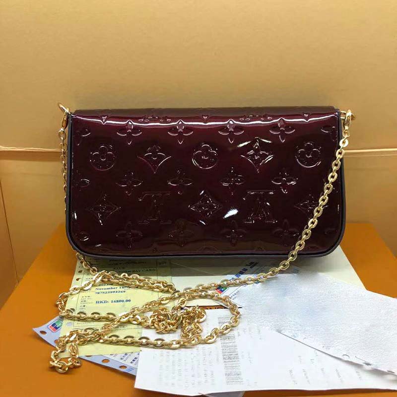 Louis Vuitton LV Women Sarah Wallet in Monogram Vernis Patent Calf