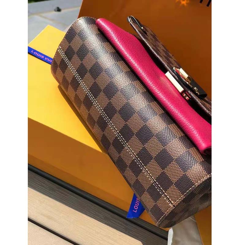 Louis Vuitton LV Women Vavin PM Wallet in Damier Ebene Coated Canvas-Brown