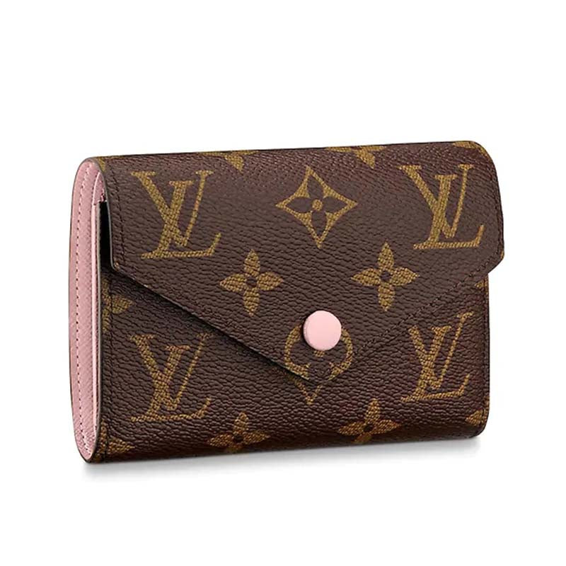 Louis Vuitton LV Women Victorine Wallet in Monogram Coated Canvas-Pink