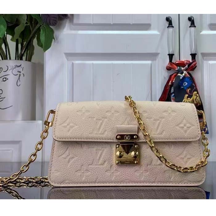 Louis Vuitton LV Women Wallet On Chain Métis Cream Monogram Empreinte Embossed Supple Grained Cowhide Leather