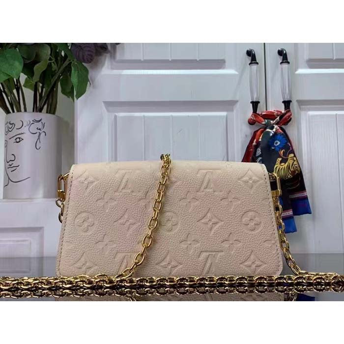 Louis Vuitton LV Women Wallet On Chain Métis Cream Monogram Empreinte Embossed Supple Grained Cowhide Leather