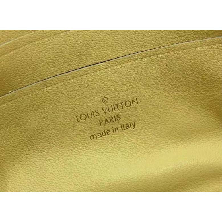 Louis Vuitton LV Women Wallet On Strap Banane Yellow Monogram Embroidered Leather