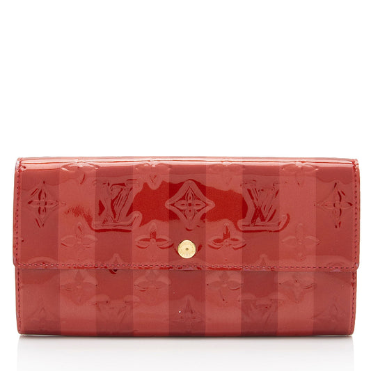 Louis Vuitton Limited Edition Monogram Vernis Rayures Sarah Wallet (SHF-td1Cfq)