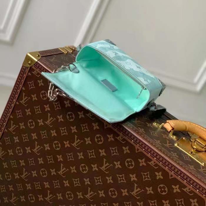 Louis Vuitton Unisex LVxYK Steamer Wearable Wallet Crystal Blue Monogram Aquagarden Coated Canvas