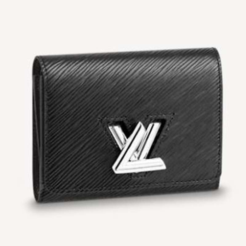 Louis Vuitton Unisex Twist Compact Wallet Black Epi Grained Cowhide Leather