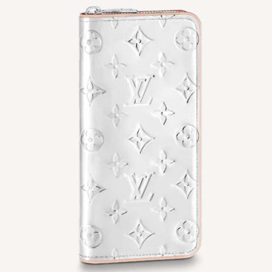 Louis Vuitton Unisex Zippy Wallet Vertical LV Mirror Mirror Monogram Mirror Coated Canvas