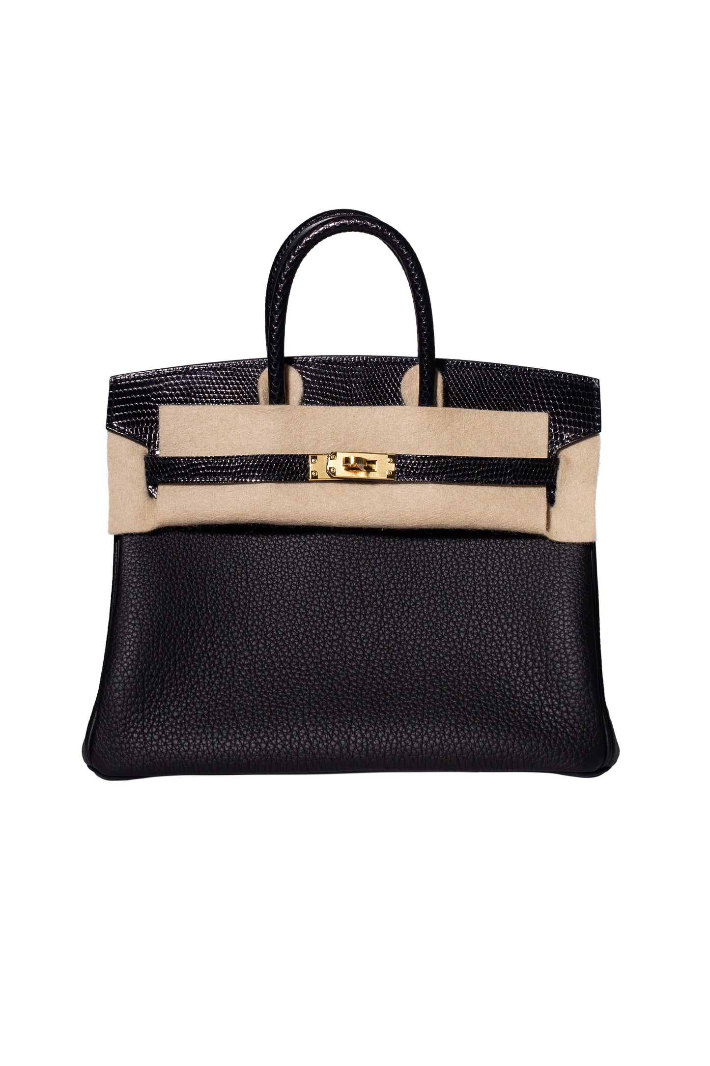 hermes Birkin 25 Touch Lizard Black GHW