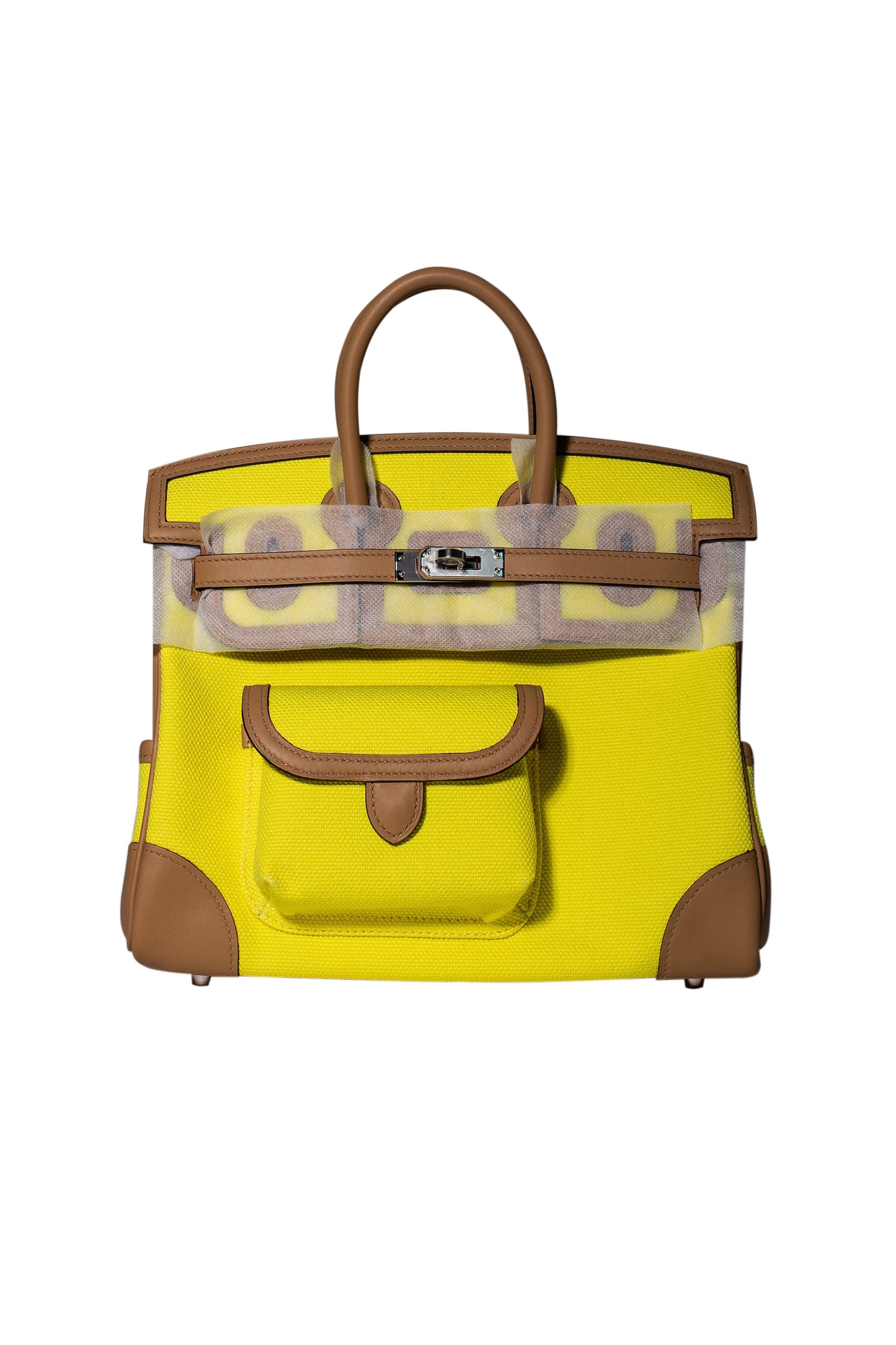 hermes birkin 25 cargo Jaune Citron\ Chai PHW