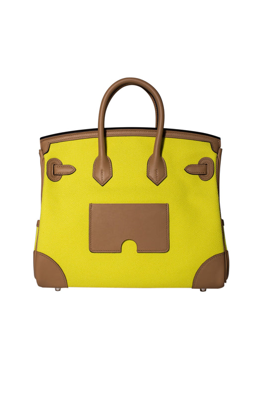 hermes birkin 25 cargo Jaune Citron\ Chai PHW