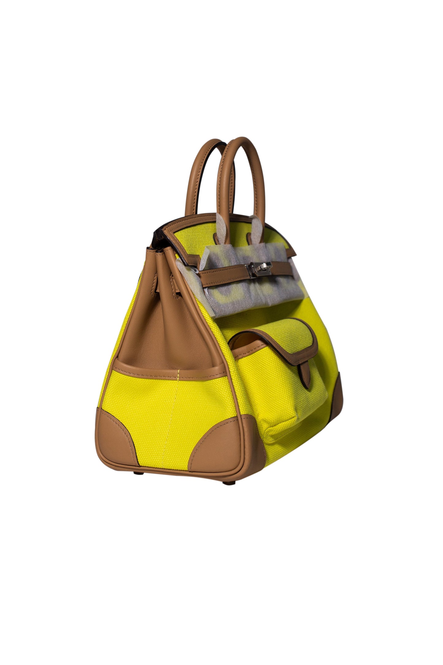 hermes birkin 25 cargo Jaune Citron\ Chai PHW