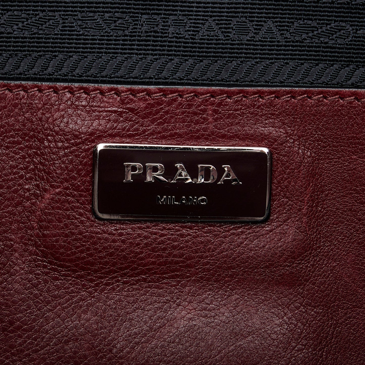 PRADA Glace Calf Twin Pocket Satchel