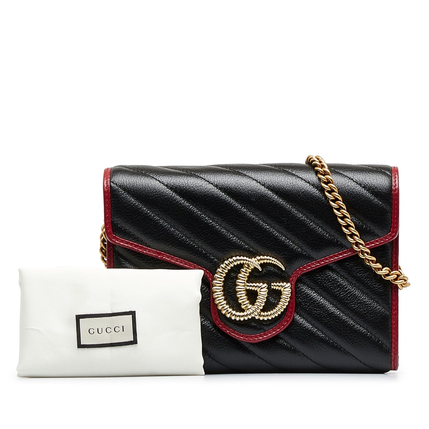 GUCCI GG Marmont Torchon Wallet on Chain Crossbody Bag