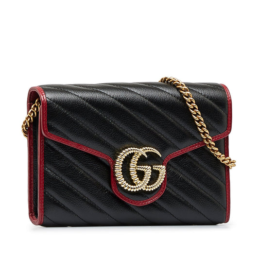 GUCCI GG Marmont Torchon Wallet on Chain Crossbody Bag